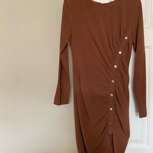City Studio Brown Asymmetrical Bodycon Dress(never worn)